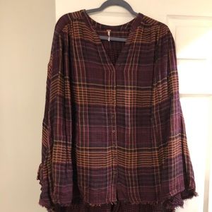 Free People Flannel top